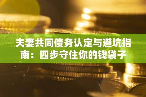 武汉夫妻共同债务认定与避坑指南：四步守住你的钱袋子