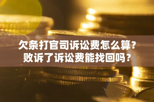 武汉欠条打官司诉讼费怎么算？败诉了诉讼费能找回吗？