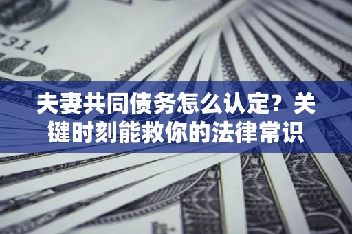武汉夫妻共同债务怎么认定？关键时刻能救你的法律常识